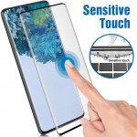 Wholesale Galaxy S20 Ultra [Updated Version] Fingerprint Sensor 3D Glass High Response Case Friendly Full Adhesive Glue Tempered Glass Screen Protector with Installation Kit (Black Edge)